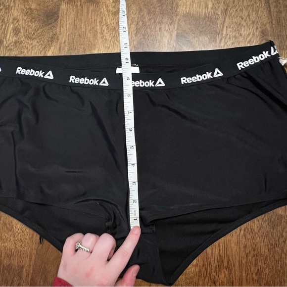 NWT Reebok Women's Black Swim Cheeky Boy Shorts XXL Quick Dry UPF 50+ - Picture 7 of 9